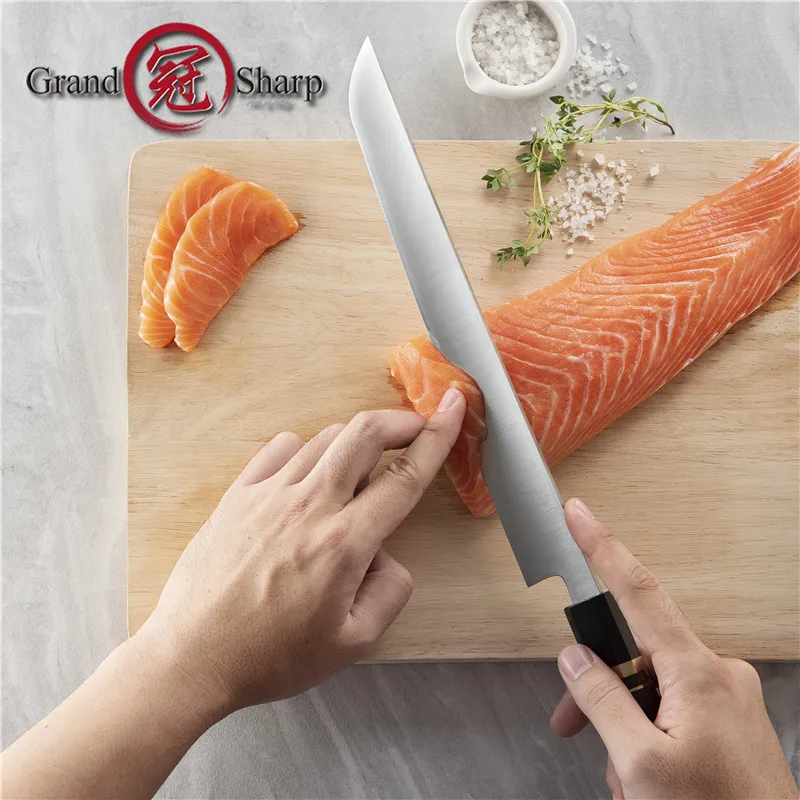 GRANDSHARP Strokovno Suši Japonski Noži Sakimaru Nož 10.6