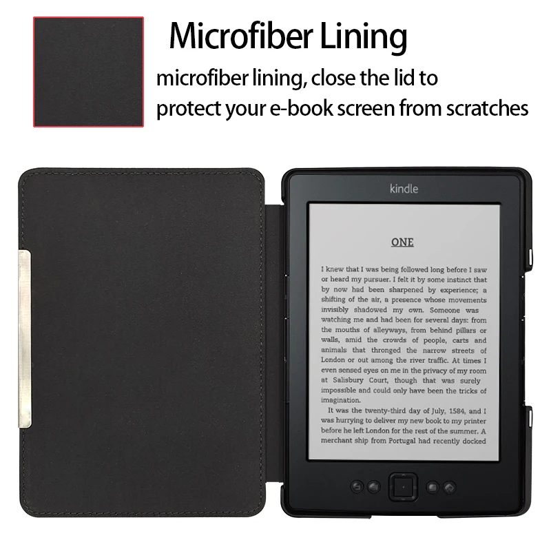 Slim Case za Kindle 5 & Kindle 4 Tipkovnico Različica - Najtanjši in Najlažji PU Usnja Kritje z Magnetom Zaprtje