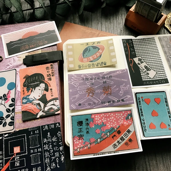 Vintage Japonski Ukiyo Plakati Scrapbooking Materiala, Nalepke, Dekorativne Pisane Nalepke DIY Obrti Foto Albumov Junk List