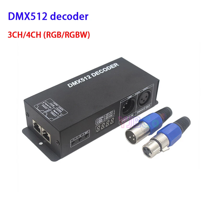 Led trak dimmer DC12V~24V RGB RGBW 3CH 4CH DMX512 dekoder z digitalnim prikazom DMX za PWM 3CH*8A 4CH*4A