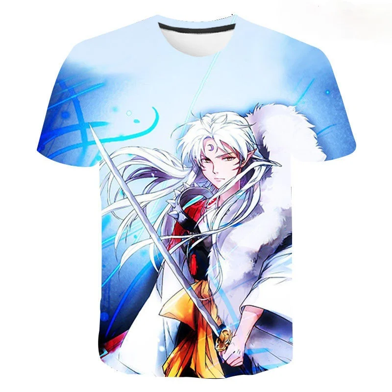 2021 Vroče Prodaje Anime Inuyasha 3d Natisnjeni T-shirt Unisex Modna Priljubljena Priložnostne Harajuku Majica Kratek Rokav Vrhovi Oversize