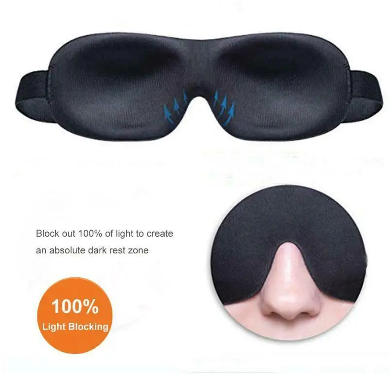 2Pcs Oči Maske S 4 Čepi, Nastavljiva Traku 3D Vodilnih Oko Zajema Odtenke