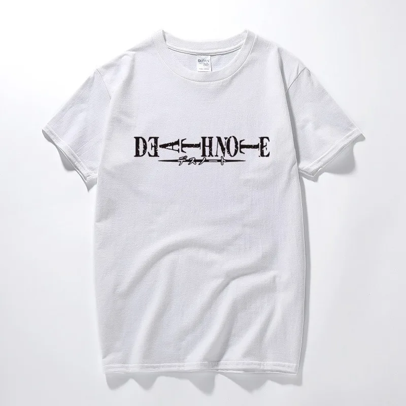 Poletje Bombaž Smrti Opomba Natisni T-shirt Priložnostne Kratek Rokav T shirt Japonski anime Modna oblačila Plus Velikost O-vrat Vrhovi