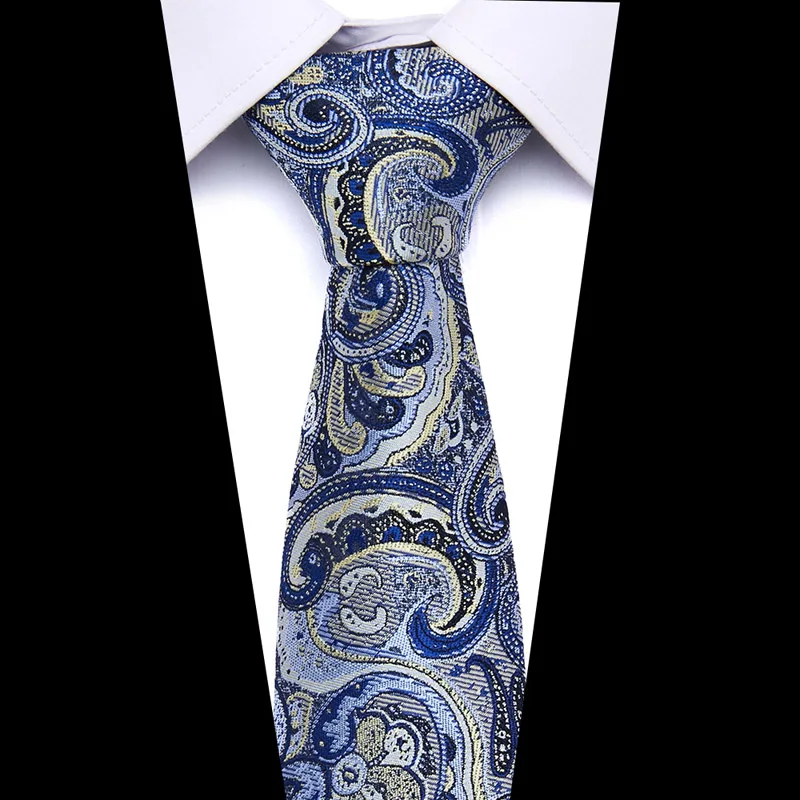 Moda Trdna Vratu Vezi za Moške Kariran Obleke, Kravato Gravatas Blue Moški Neckties Za Poslovne Poroko 7 cm Širina Slim Moških cravate