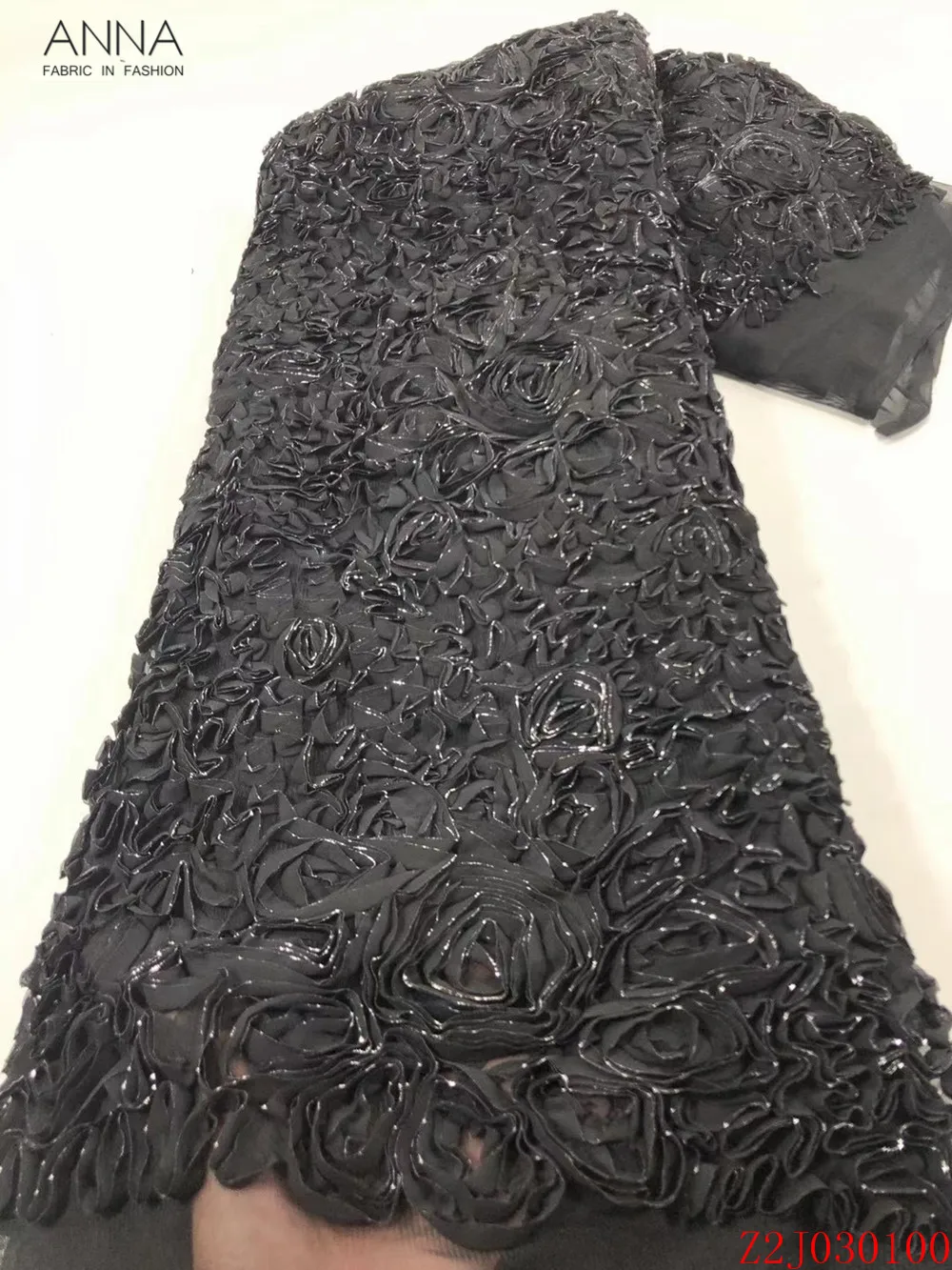 Ana najnovejšo 3d vezenje black švicarski voile čipke tkanine 2021 visoke kakovosti francoski neto vezalke afriške til tkanine 5 metrov/kos