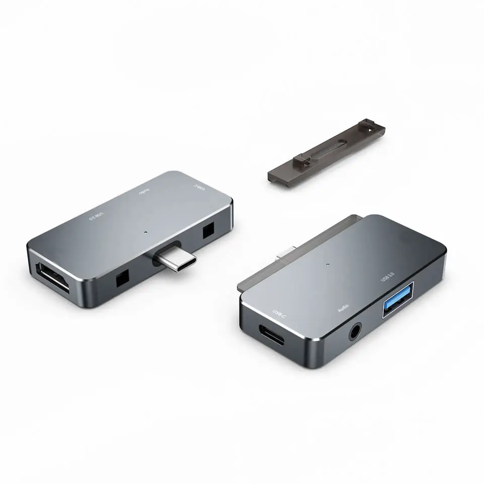 OUTMIX USB Tip-C Hub kartica z USB-C PD Polnjenje USB 3.0 & 3,5 mm Slušalke Jack HDMI je združljiv za iPad Pro Macbook Pro/Zrak