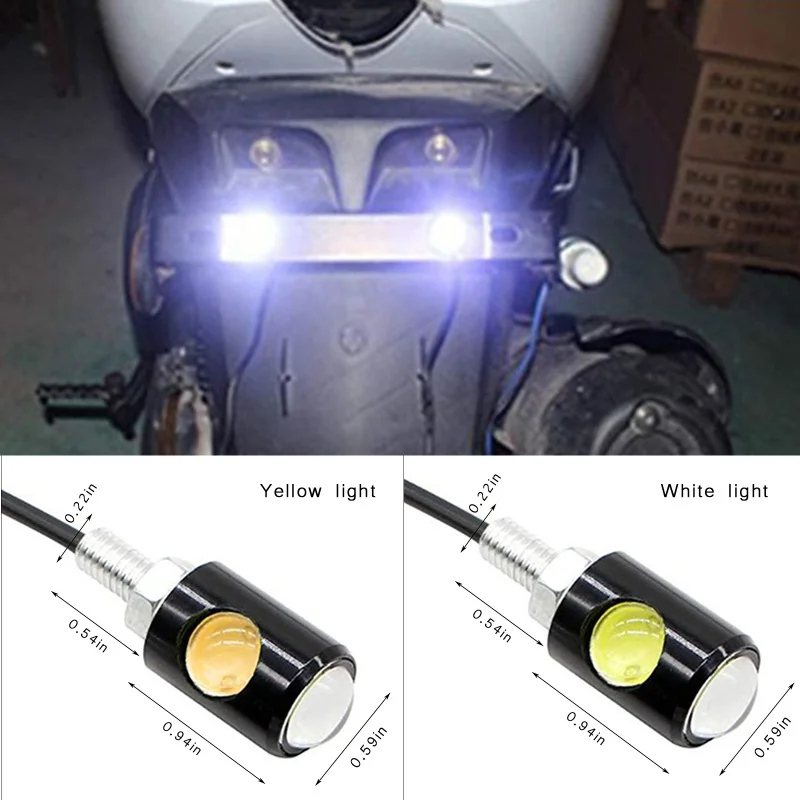 2PCS Univerzalni LED Obrnite Signalna luč Motocikel opozorilna Lučka Eagle Eye Luč TurnIndicators registrske Tablice Lightwith Deli