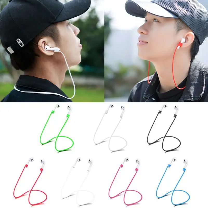 Anti-Izgubil Trpežna Silikonska Slušalke Vrv Imetnik Kabel Za Brezžične Bluetooth Slušalke Ovratni Pašček Kabel Niz Za Apple AirPods