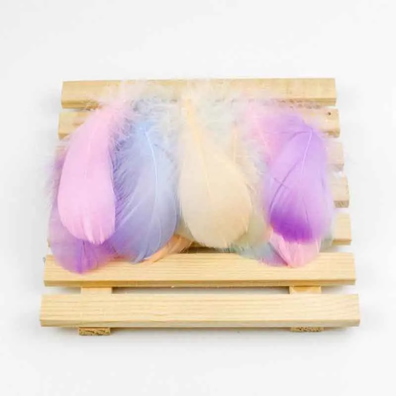 100 KOZARCEV/Paket Macarons Barvo Naravnih Swan Perje noč Čarovnic, Božič DIY Obrti Decortions