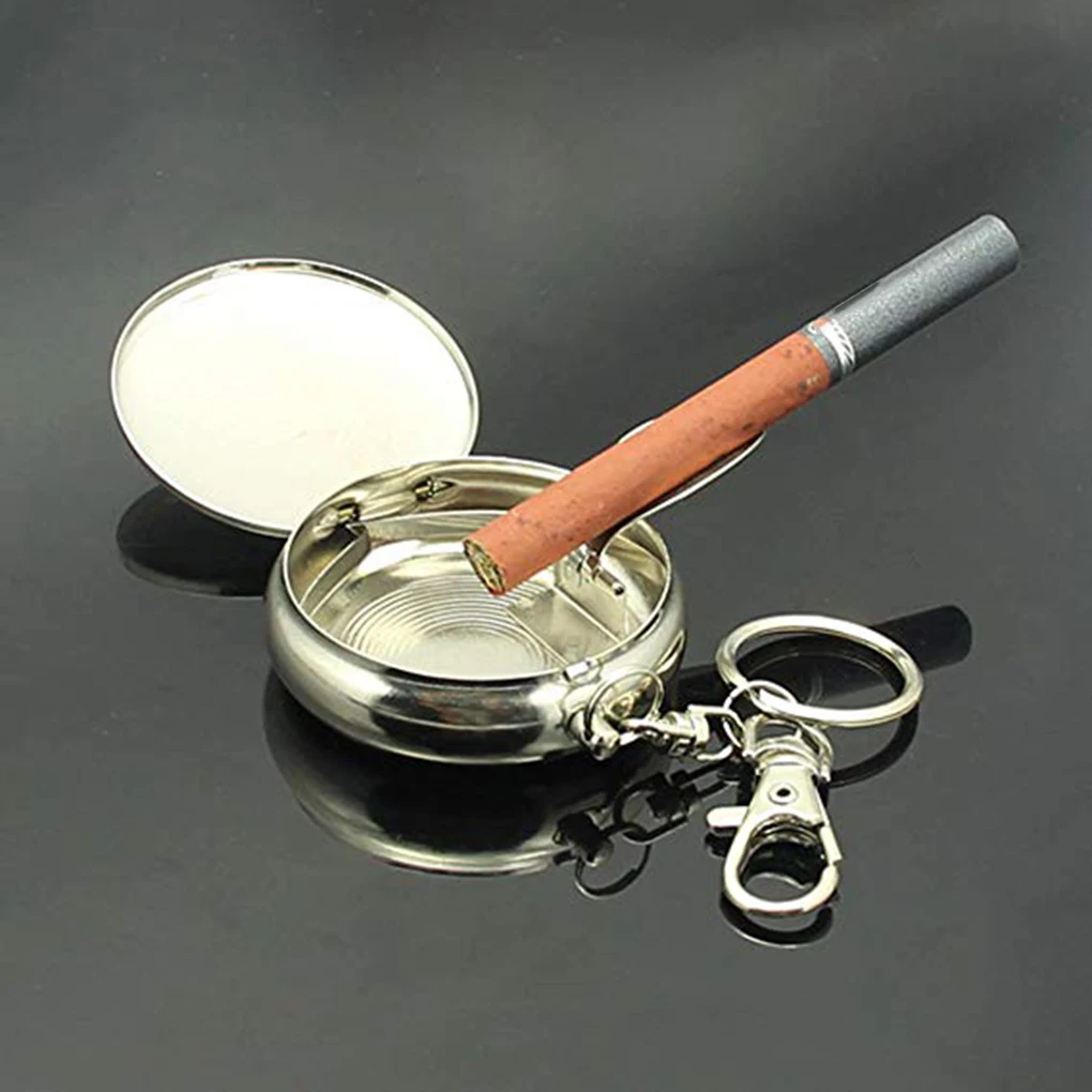 Mini Na Prostem Krog Cigaret Keychain Prenosni Pepelniki Zlitine Žep Dim, Pepel, Pepelnik Keychain Moda