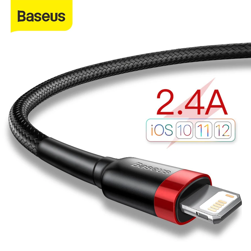 Baseus USB Kabel za iPhone 11 Max Pro Xs X 8 Plus Kabel 2.4 Hitro Kabel za Polnjenje za iPhone 7 6 SE Polnilnik, Kabel USB Podatkov Line