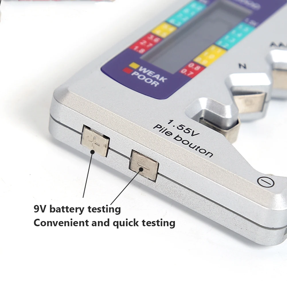 Digitalni Tester za Baterije na Zaslonu LCD C D N AA AAA 9V 1,5 V Baterija Gumb Celice Zmogljivosti Preverite Detektor Kapacitivnost Diagnostično Orodje