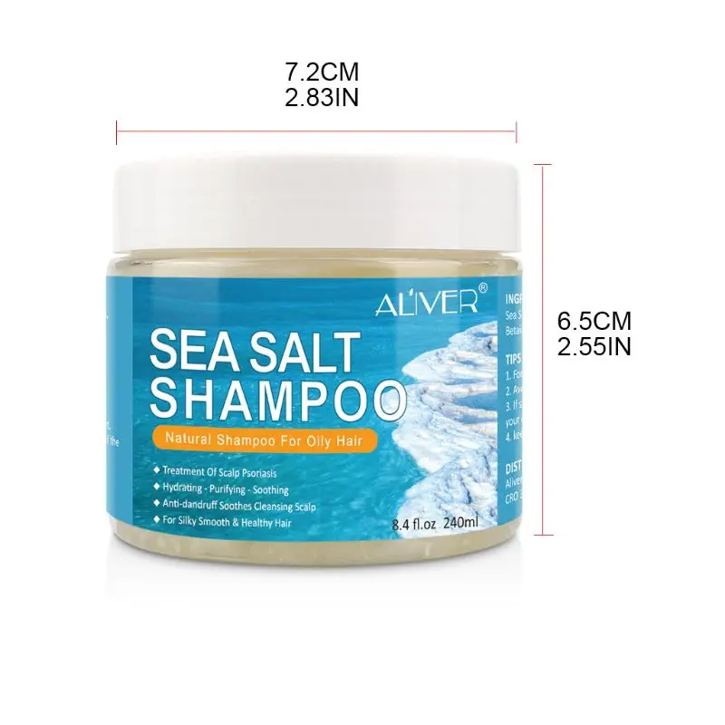 Naravna Morska Sol Šampon Zdravljenje Las Šampon za Lasišče, Luskavica Srbenje Lasišče in Prhljaj