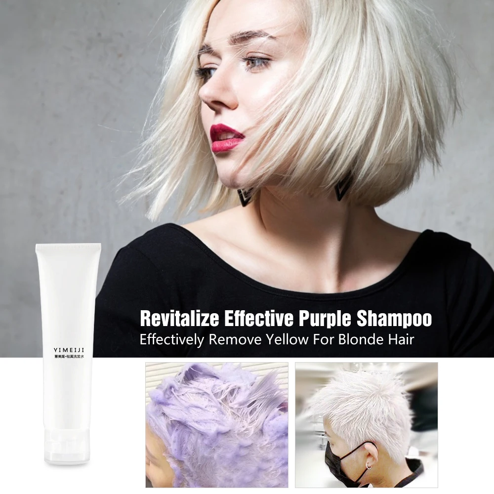 Strokovni Obnovi Učinkovito Vijolično Šampon Za Blond Lasje Beljena Blond Označeno Šampon Odstrani Rumena