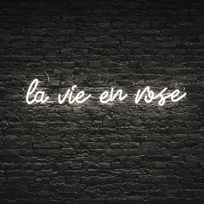 La Vie En Rose Meri Led Neon Nočne Luči Znak Za Sobo, Spalnica Dekor Steno Stranka Dekoracija Razsvetljava Poroko, Rojstni Dan