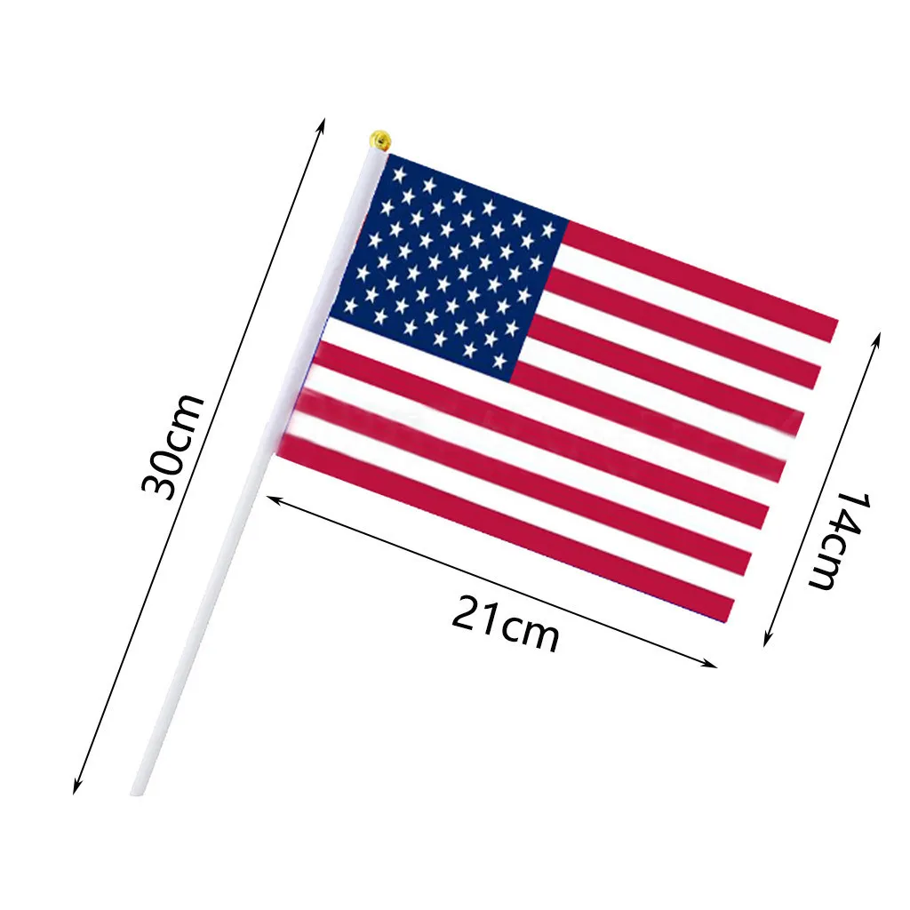 3pcs ZDA Palico Zastavo Ameriški NAS Ročni Mini Zastavo Pole zda ročni Palico Zastave Festivala Dogodkov Banner 2021#