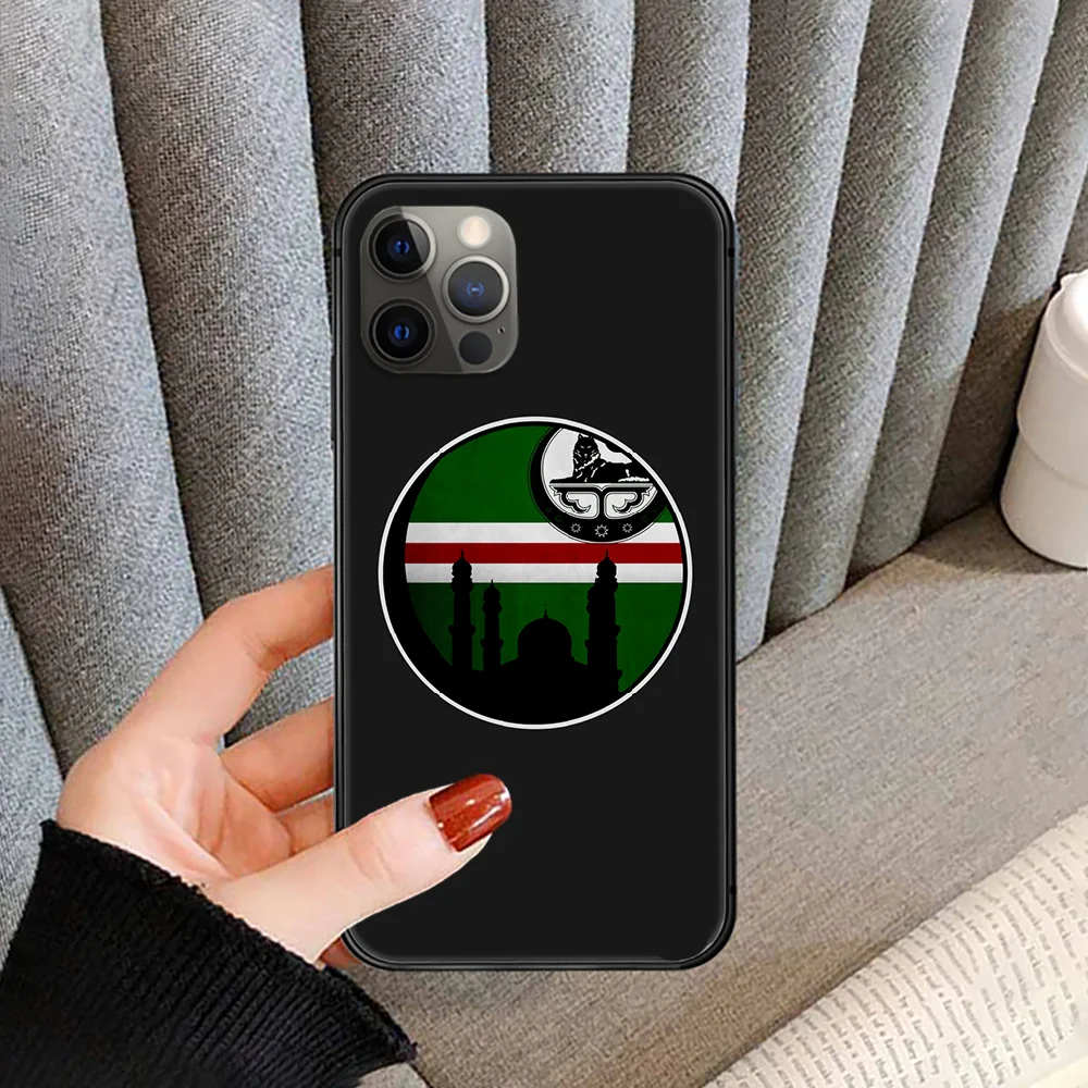 Čečenija Nacionalno Zastavo Čečenskih Telefon Primeru Kritje Za Iphone 5S 5 6 6S PLUS 7 8 11 12 Mini X XR PRO XS SE 2020 MAX black Celic