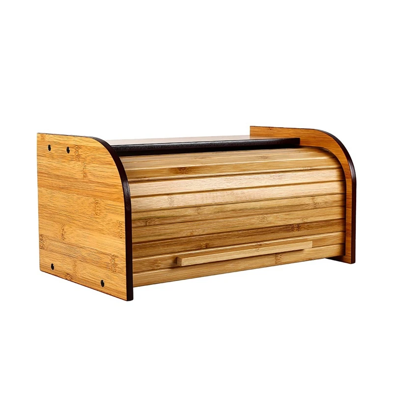Lesene Roll Vrh Kuhinja Škatla Za Shranjevanje Kruha Polje Kuhinji Shranjevanje Živil-Zahteva Montažo