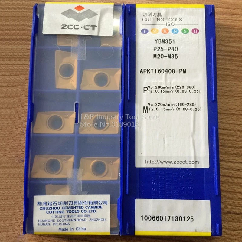 Novi Originalni Rezkanje Orodje Priljubljena na Kitajskem CNC Industriji Rezilo APKT160408-PM YBM351 Karbida Vstavi APKT160408PM YBM351