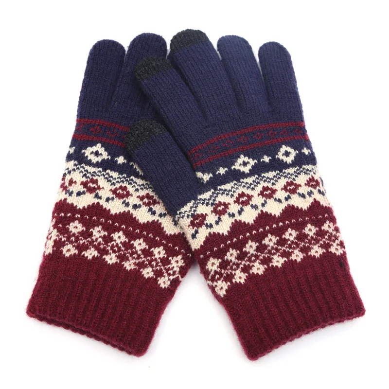Šport Tople rokavice Ženske Kašmir pletene rokavice, Kolesarske Opreme Plišastih rokavice Božična darila Jacquardske zaslon na dotik rokavice