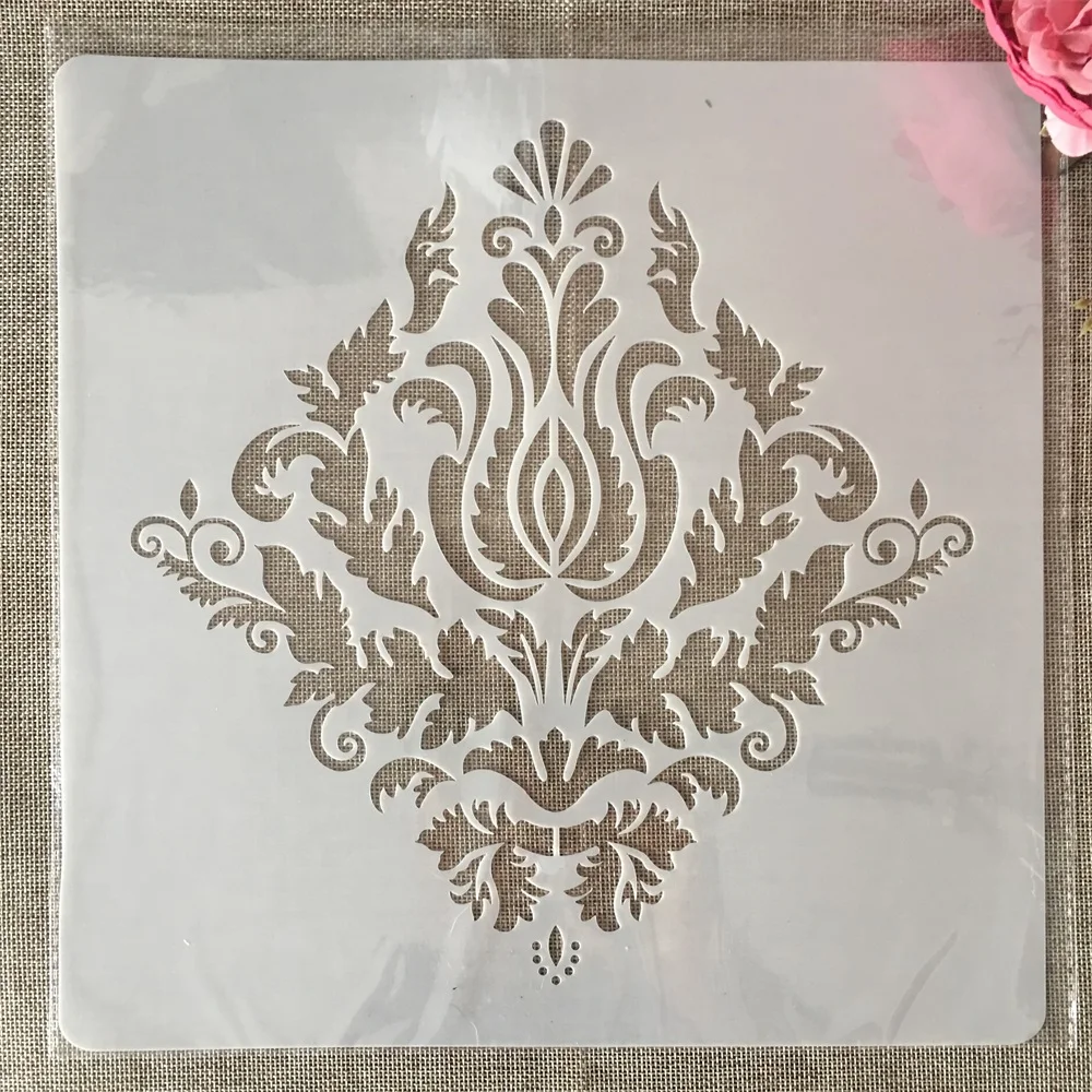 30*30cm Mandala Geometrijo Totem DIY Layering Matrice Stensko Slikarstvo Album Kolorit Reliefi Album Dekorativni Predlogo