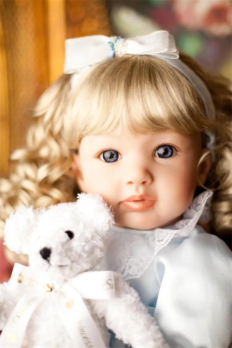 Veren 60 cm Prerojeni Malčke Baby Doll (Mehki Silikonski Okončin, Krpo Telo) 24 palca Novorojenčka Dekle, Princesa Igrača Lepo Darilo za Rojstni dan
