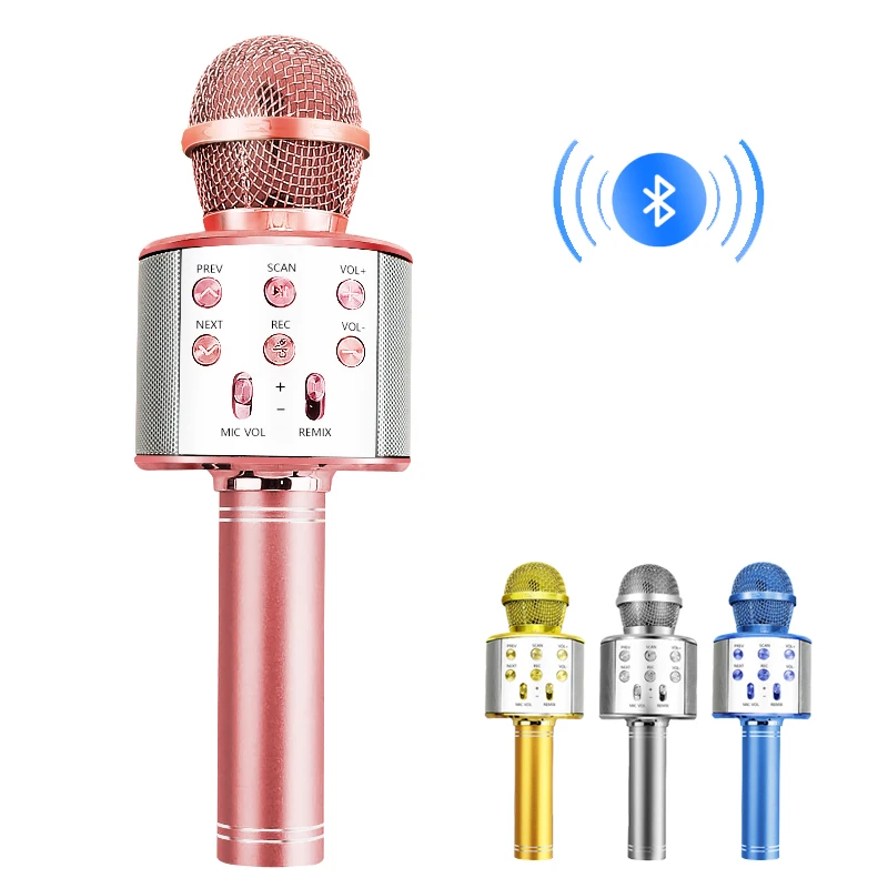 Bluetooth Brezžični Ročni Mikrofon Karaoke Mic USB Mini Doma KTV Za Glasbo Professiona Zvočnika Predvajalnik Petje Diktafona Mic