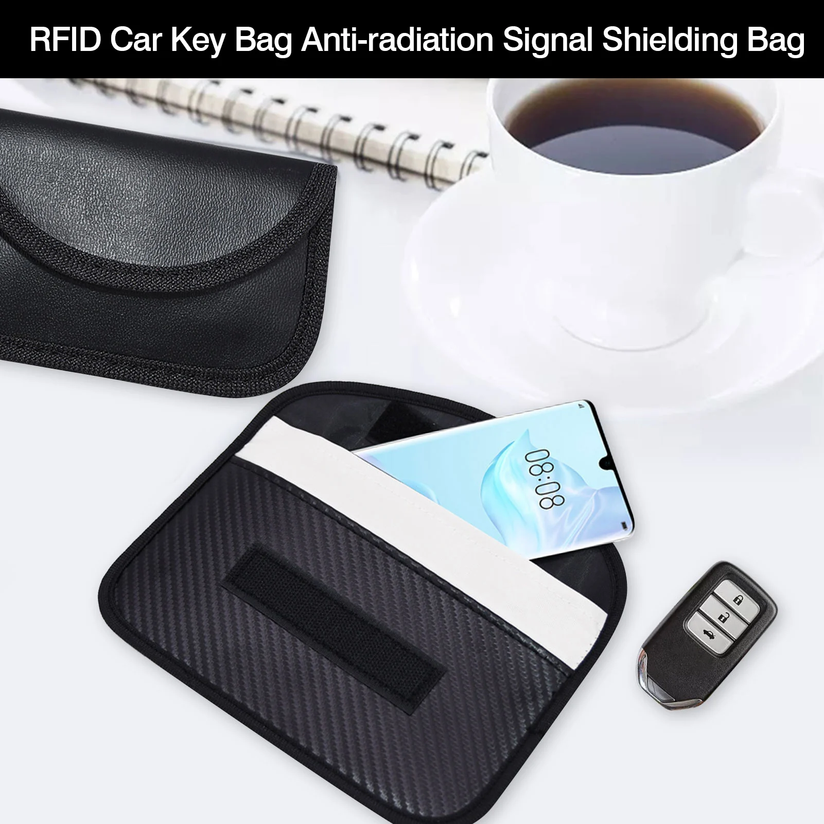 RFID Avto Ključ Torba Organizator Primeru Anti-sevanje Signal Zaščita Blokiranje Vrečko Zajema Zaščito Torbica, Denarnica Zasebnosti Anti-Theft N