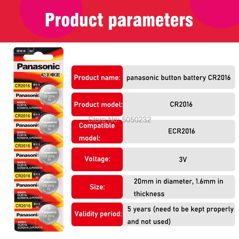 PANASONIC 2pc original cr2016 BR2016 DL2016 LM2016 KCR2016 ECR2016 gumb 3v baterija cell baterija avto igrača za litijeve baterije Watch