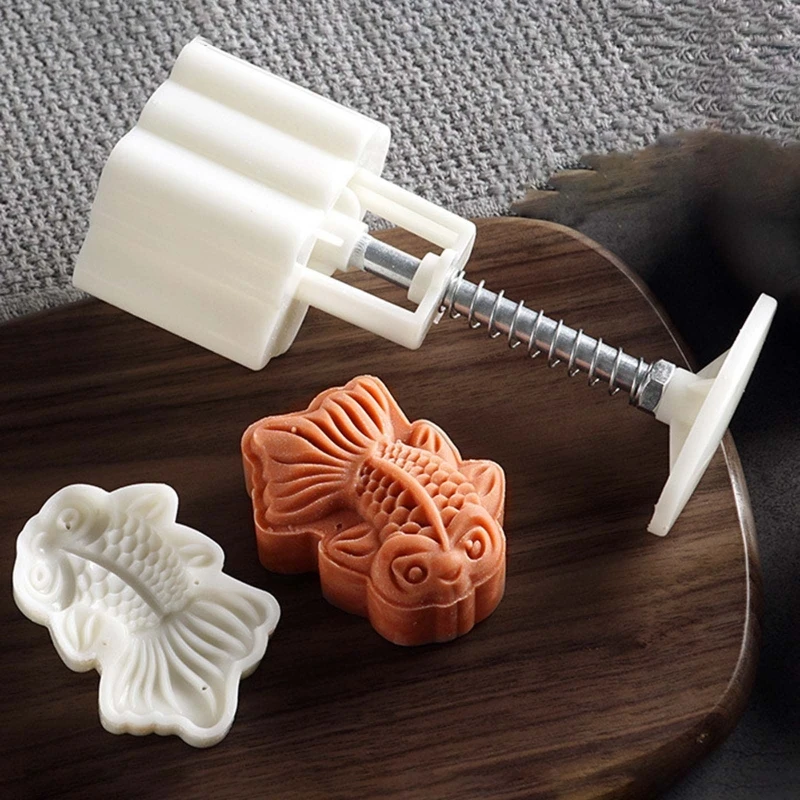 65 g Mooncake Plesni 3D Ribe Design Piškotek Žig Luna Torto Plesni Znamk naredi sam, DIY Bakeware Kitajsko Novo Leto