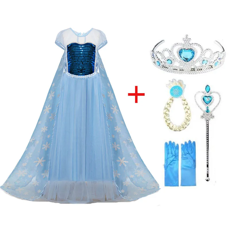 2021 Dekleta Elsa Obleko Otroci Poletje Obleko Princese Cosplay Kostum, Obleke Za Otroke, Noč Čarovnic, Božič Rojstni Dan Fancy Stranka V