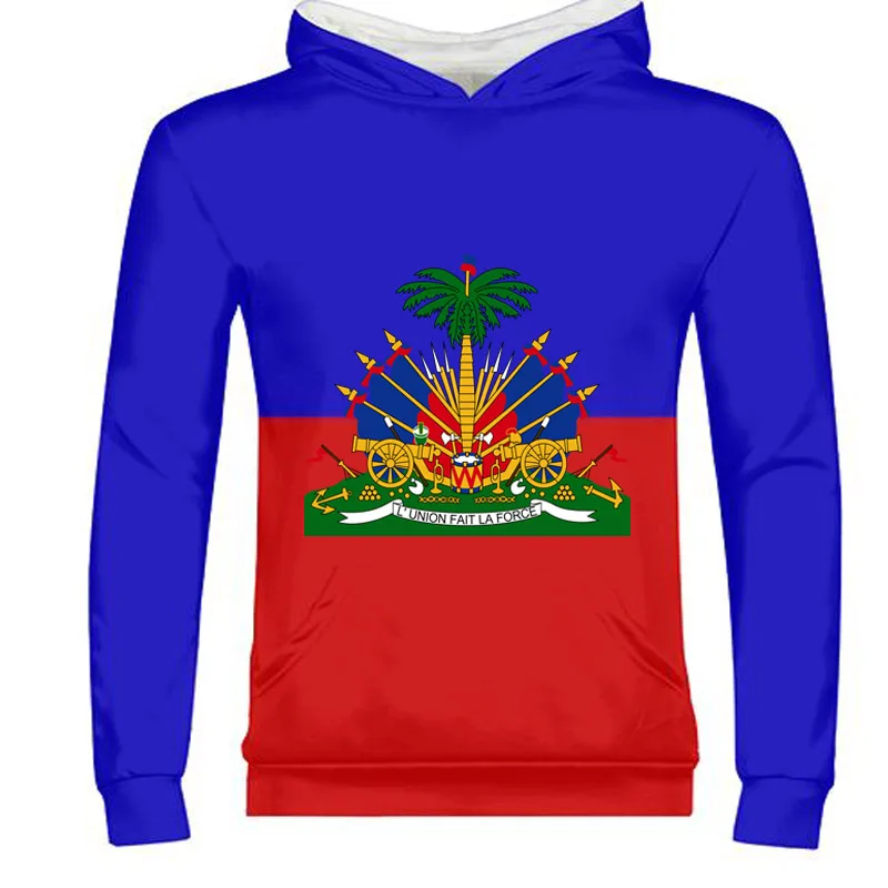 HAITI moško ime po meri število hti zadrgo majica narod zastavo države noč francoski haitija republika college (tiskanje fotografij oblačila