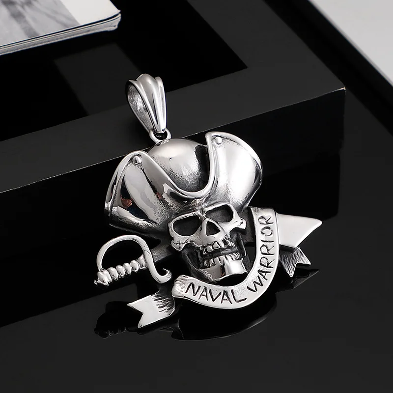 Navy Veter Pirat Kapitan Osebnost Pribor iz Nerjavečega Jekla Obesek za Moške iz Titana Jekla Punk Dodatki