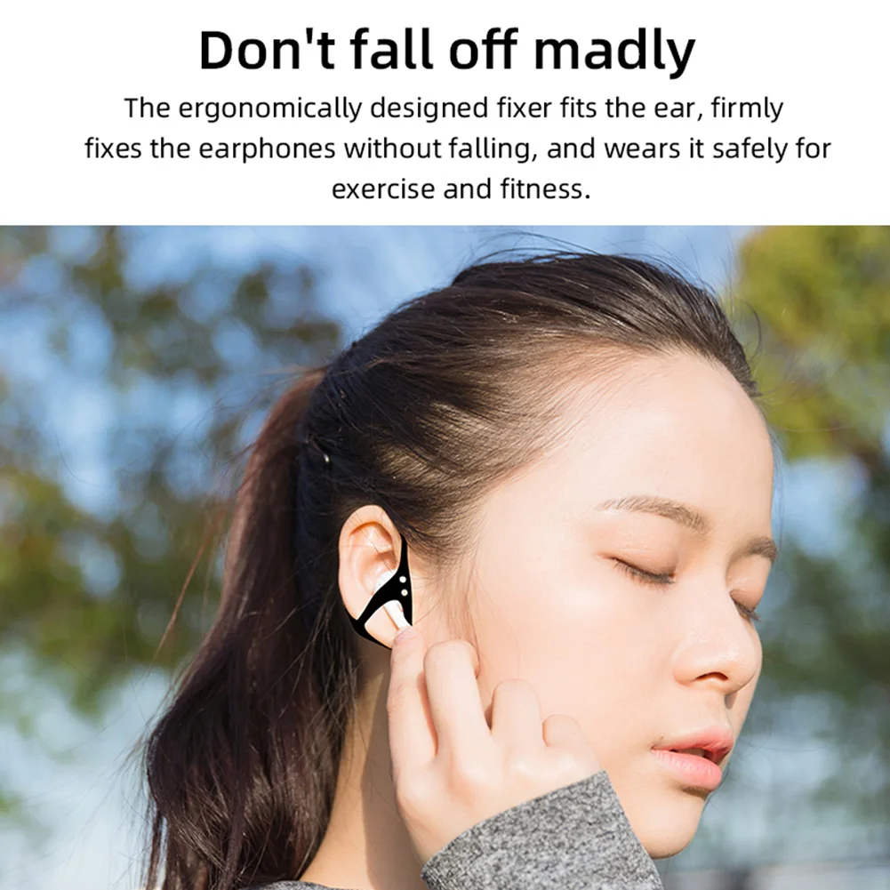 1 Par Slušalke Kljuke Imetnik Anti-izgubil za AirPods Pro Bluetooth-združljive Slušalke Anti-spusti Silikonski Trdnih za Vožnjo