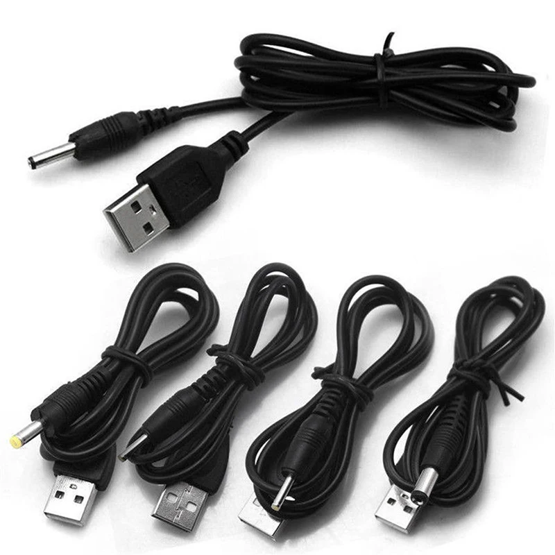 USB priključek Za 2.5 3.5 4.0 5.5 mm 5V DC Sod Vtičnica za Napajalni Kabel Kabel Priključek Črna